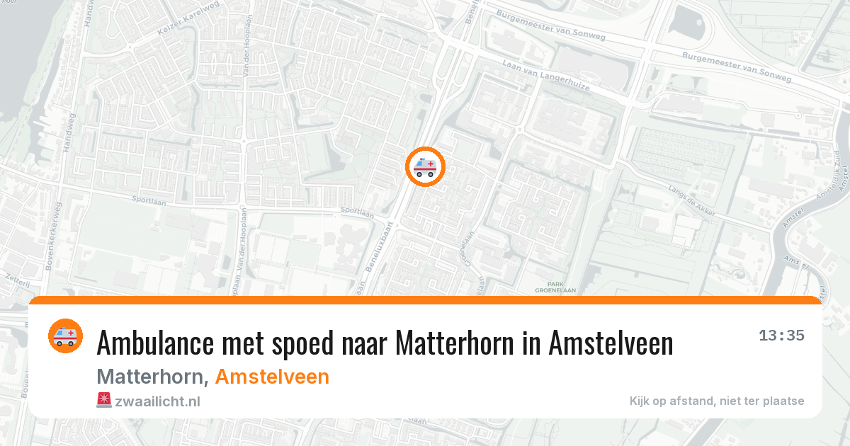 Ambulance met spoed naar Matterhorn in Amstelveen — 30 mrt 2026