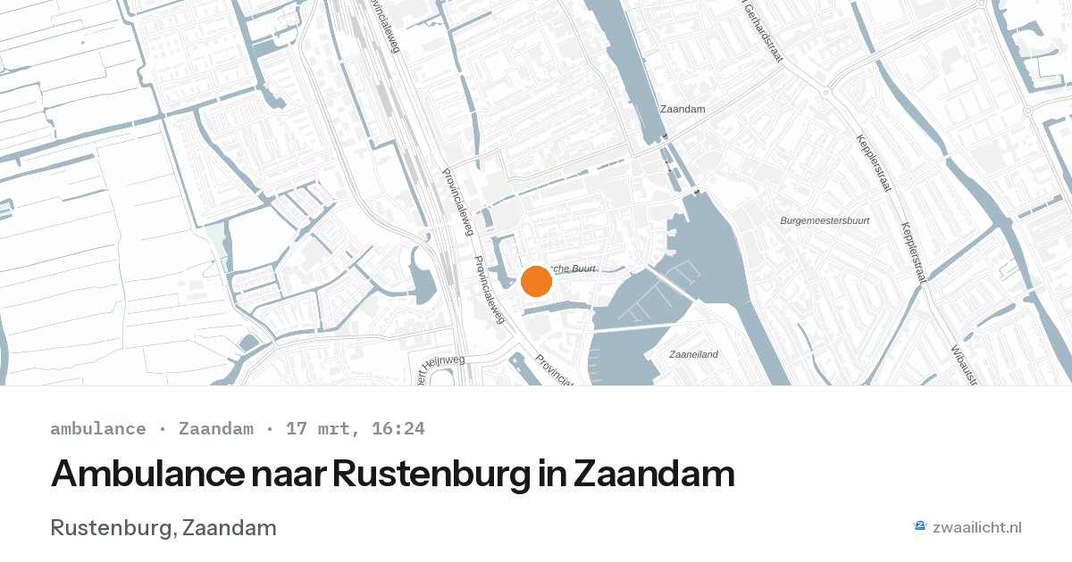 Ambulance naar Rustenburg in Zaandam — 17 mrt 2026