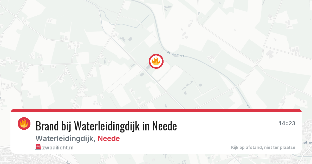 Brand bij Waterleidingdijk in Neede — 8 aug 2026