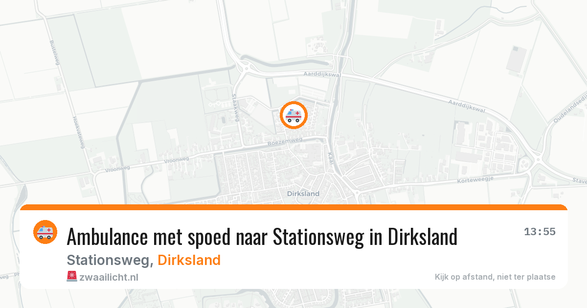Ambulance met spoed naar Stationsweg in Dirksland — 14 aug 2026