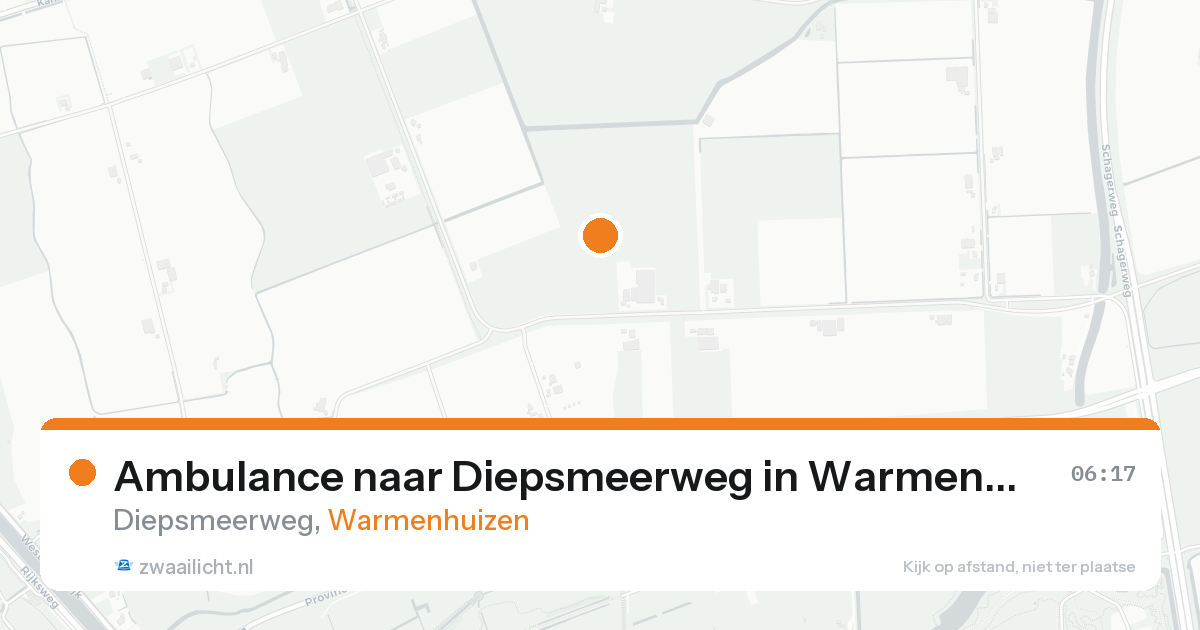 Ambulance naar Diepsmeerweg in Warmenhuizen — 16 aug 2026