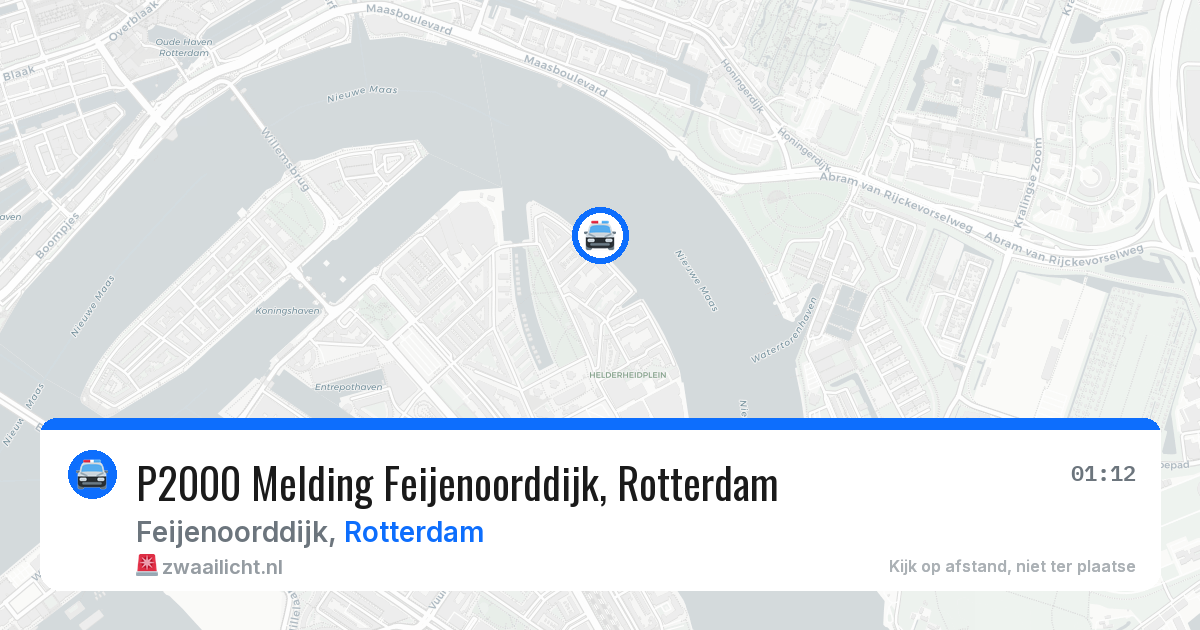 P2000 Melding Feijenoorddijk, Rotterdam — 20 mei 2026
