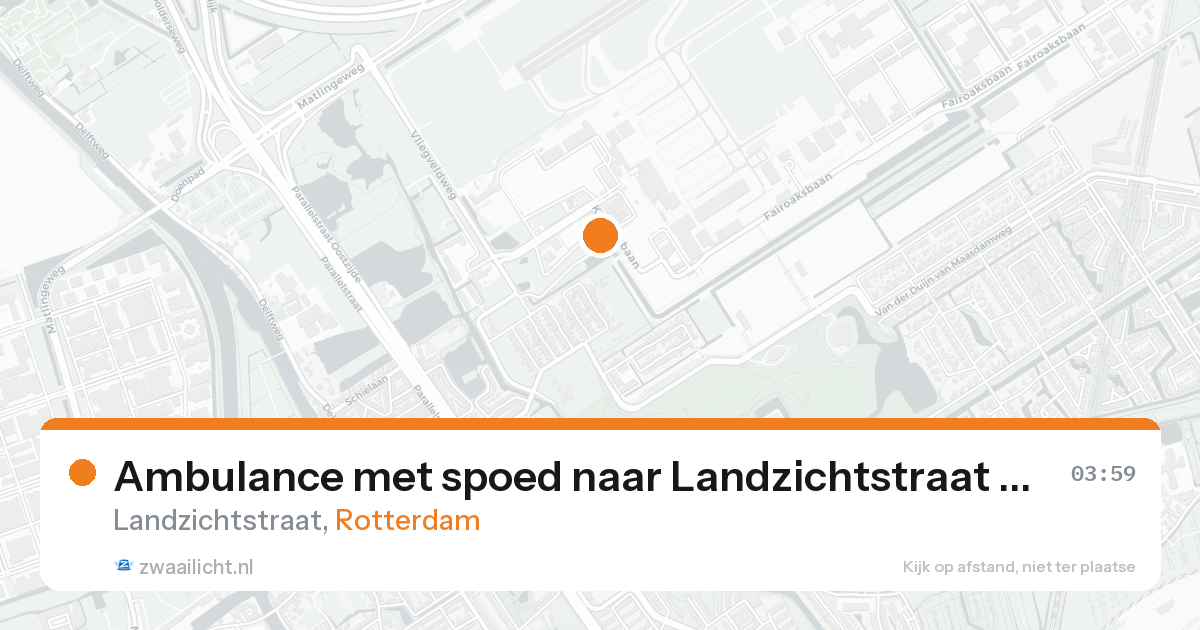Ambulance met spoed naar Landzichtstraat in Rotterdam — 31 jan 2026