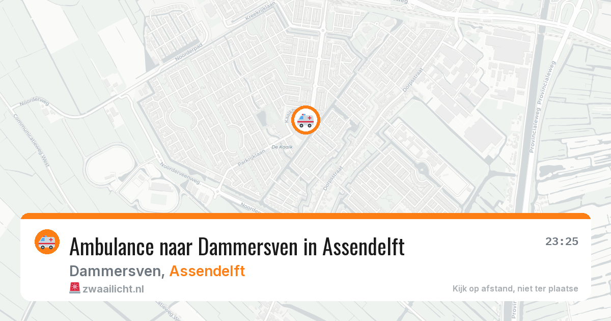 Ambulance naar Dammersven in Assendelft — 18 jul 2026