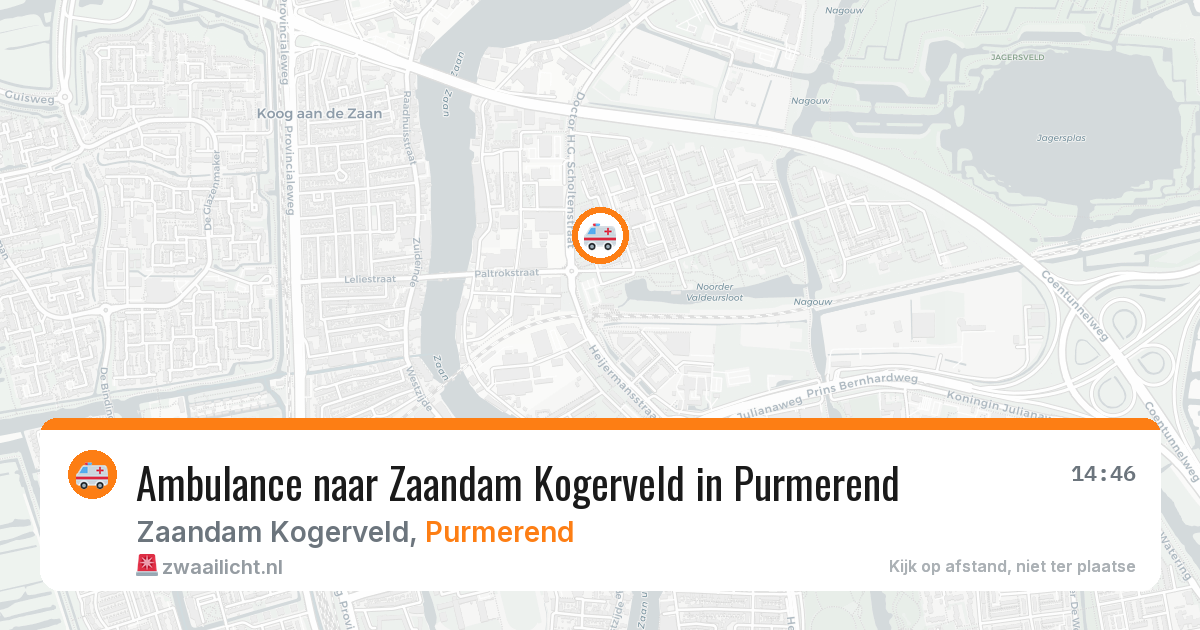 Ambulance naar Zaandam Kogerveld in Purmerend — 9 jul 2026