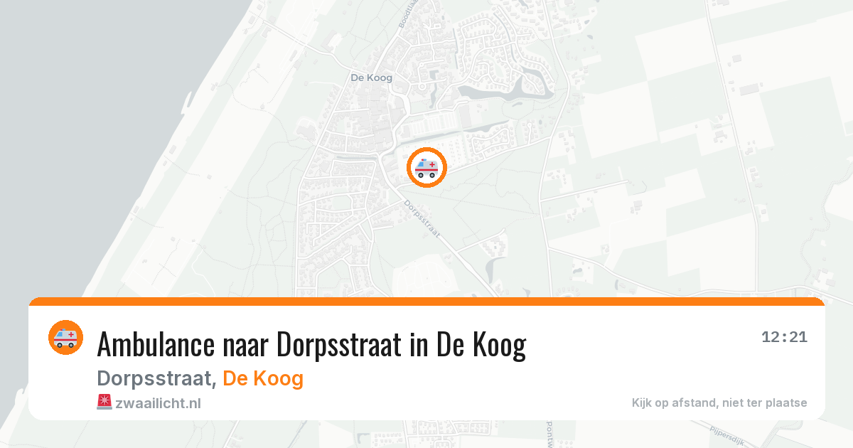 Ambulance naar Dorpsstraat in De Koog — 2 aug 2026