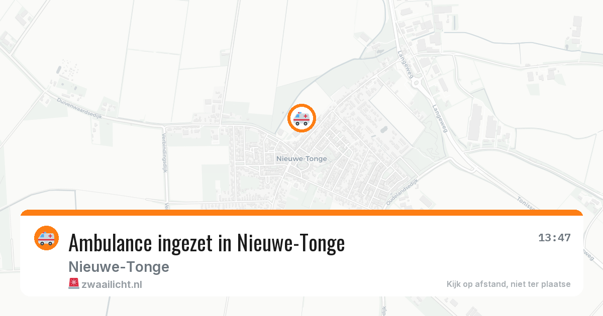 Ambulance ingezet in Nieuwe-Tonge — 17 mrt 2026