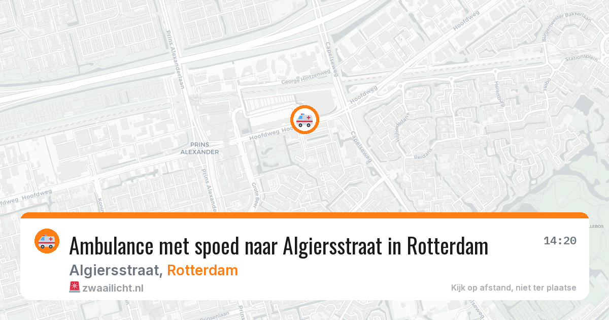 Ambulance met spoed naar Algiersstraat in Rotterdam — 17 mrt 2026