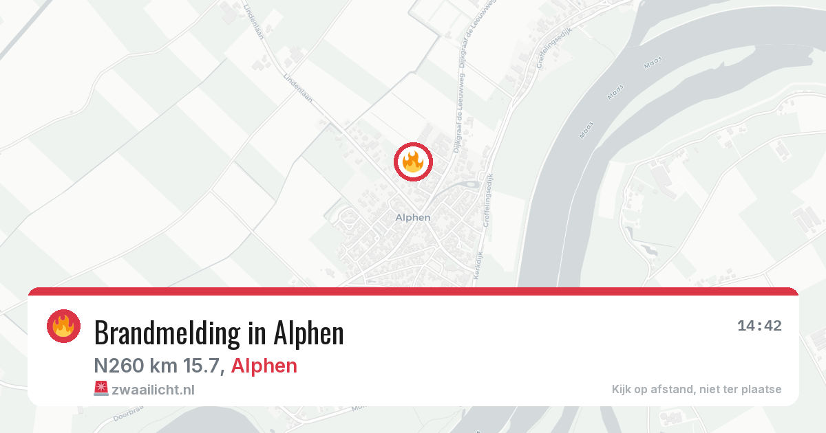 Brandmelding in Alphen — 13 apr 2026