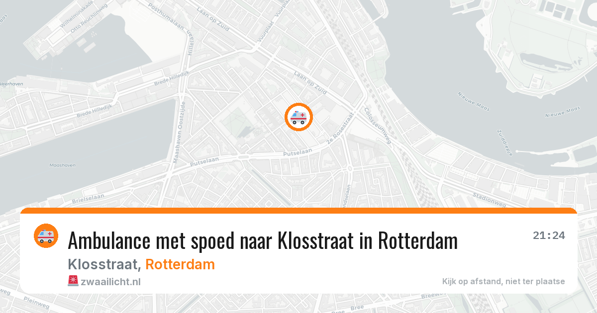 Ambulance met spoed naar Klosstraat in Rotterdam — 5 apr 2026