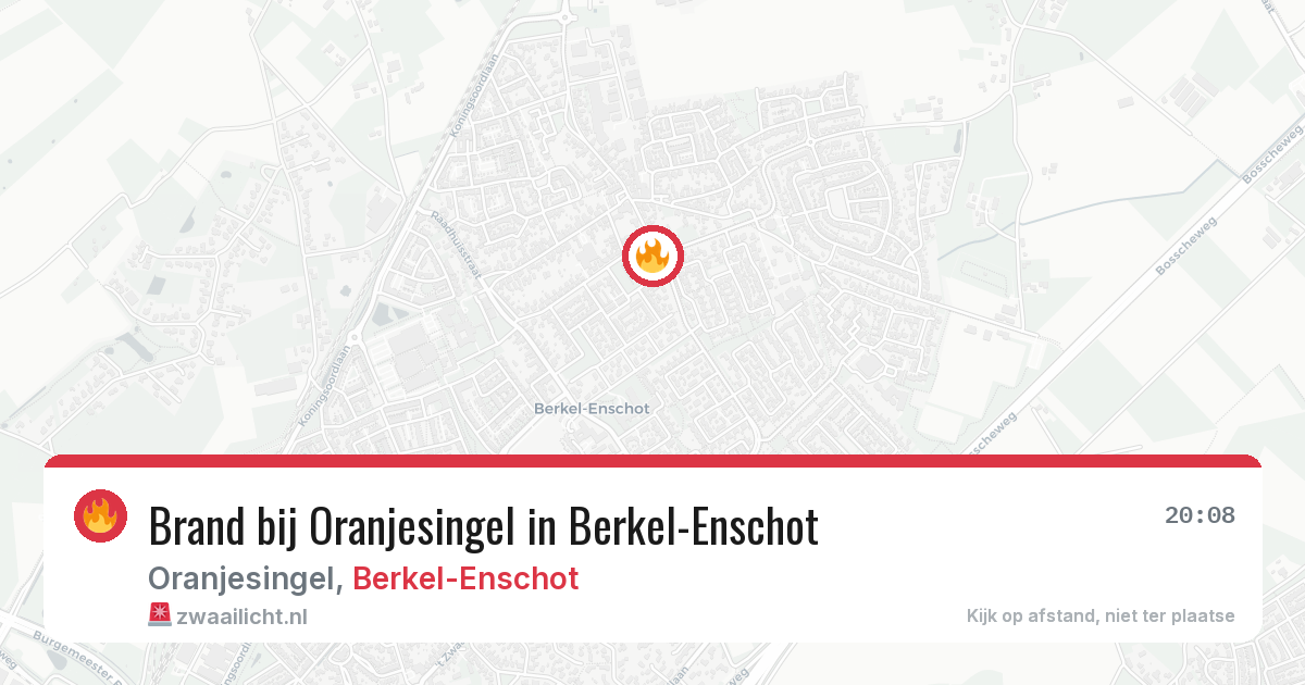 Brand bij Oranjesingel in Berkel-Enschot — 27 apr 2026