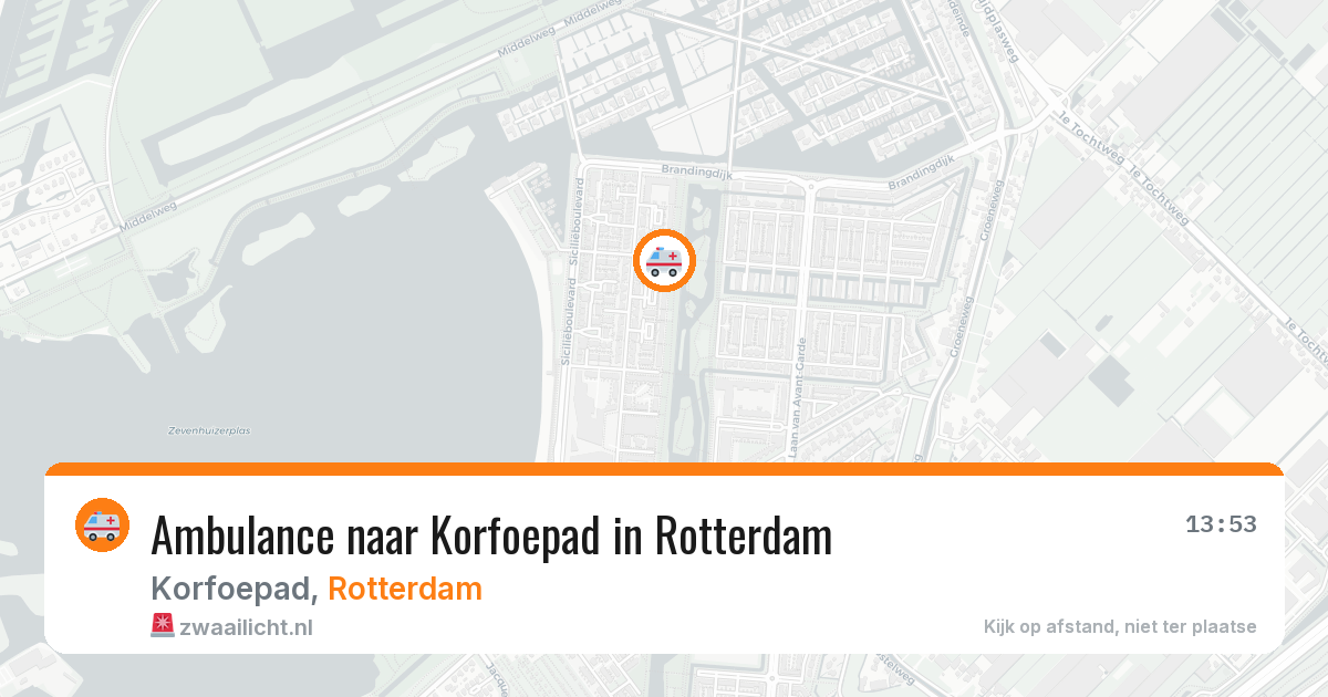 Ambulance naar Korfoepad in Rotterdam — 5 aug 2026