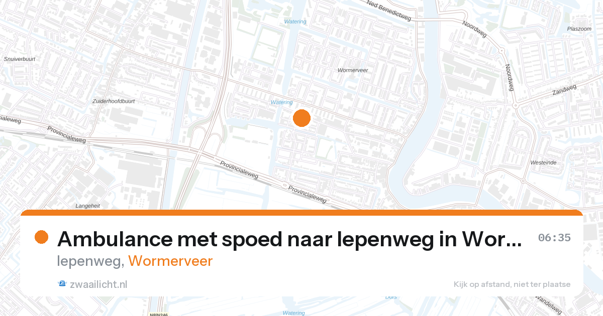 Ambulance met spoed naar Iepenweg in Wormerveer — 19 jun 2026
