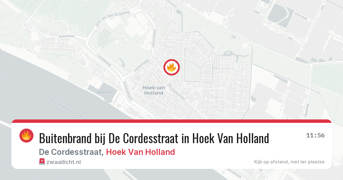 Buitenbrand bij De Cordesstraat in Hoek Van Holland — 9 jun 2026