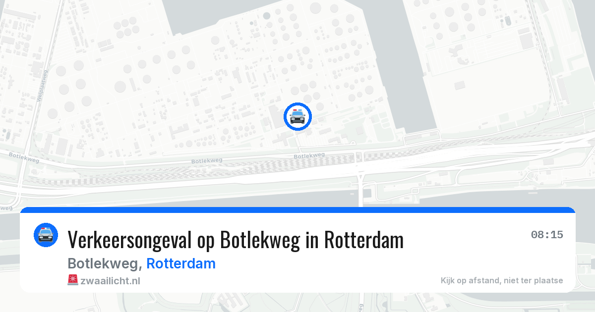 Verkeersongeval op Botlekweg in Rotterdam — 16 apr 2026