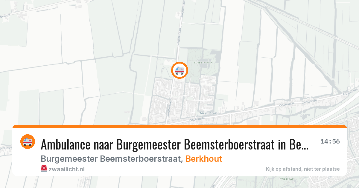 Ambulance naar Burgemeester Beemsterboerstraat in Berkhout — 14 jul 2026