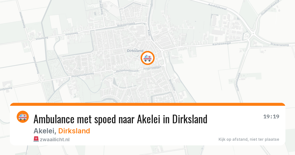 Ambulance met spoed naar Akelei in Dirksland — 13 mei 2026