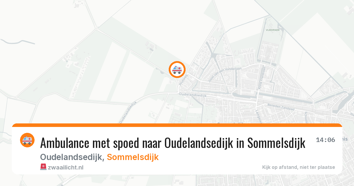 Ambulance met spoed naar Oudelandsedijk in Sommelsdijk — 25 jun 2026