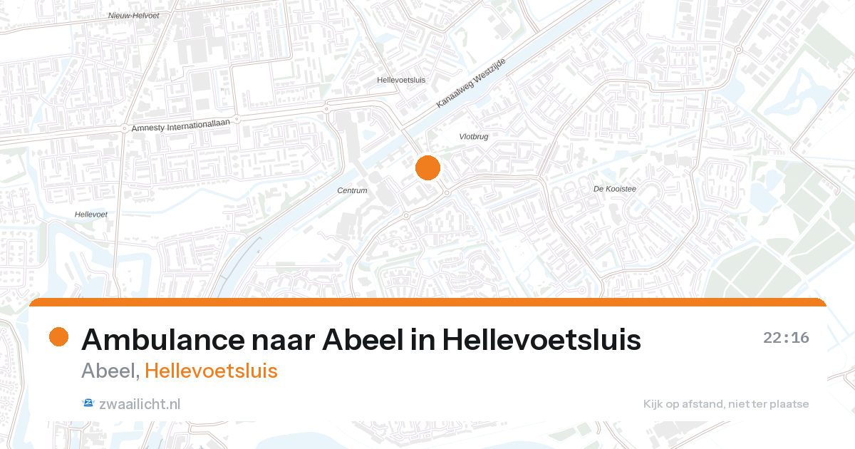 Ambulance naar Abeel in Hellevoetsluis — 28 aug 2026