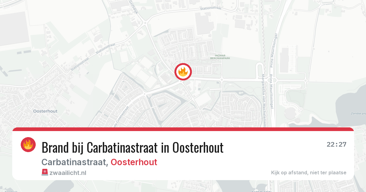 Brand bij Carbatinastraat in Oosterhout — 1 jul 2026