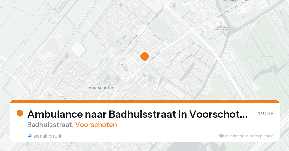 Ambulance naar Badhuisstraat in Voorschoten — 20 aug 2026