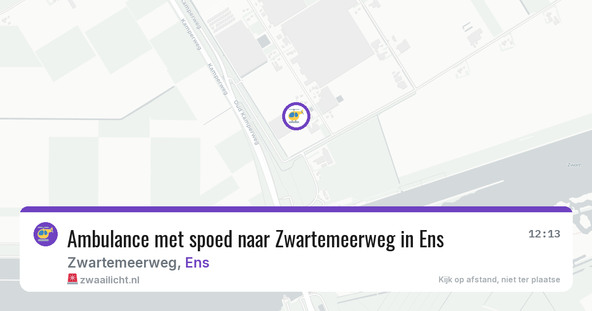 Ambulance met spoed naar Zwartemeerweg in Ens — 4 apr 2026