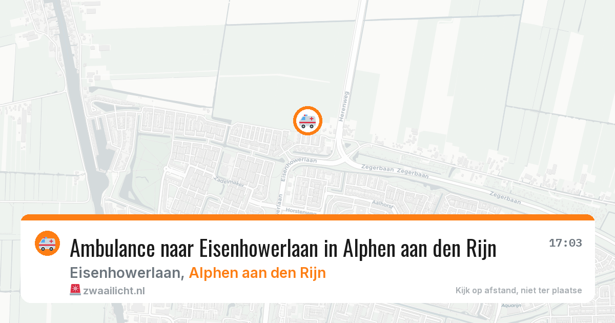 Ambulance naar Eisenhowerlaan in Alphen aan den Rijn — 25 jun 2026