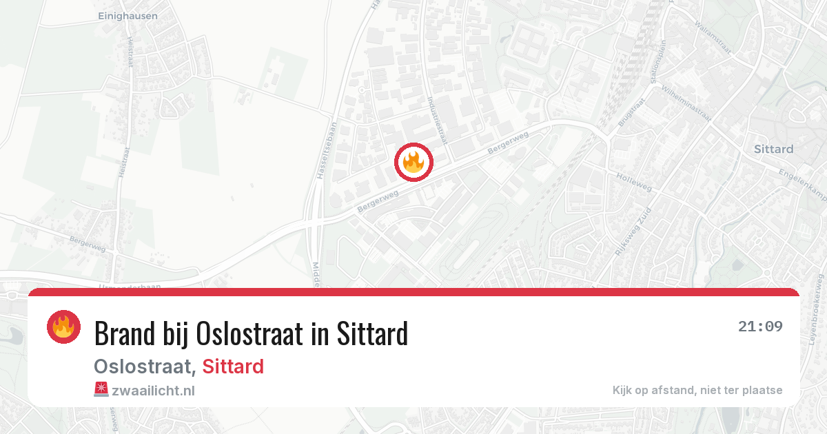 Brand bij Oslostraat in Sittard — 17 mrt 2026