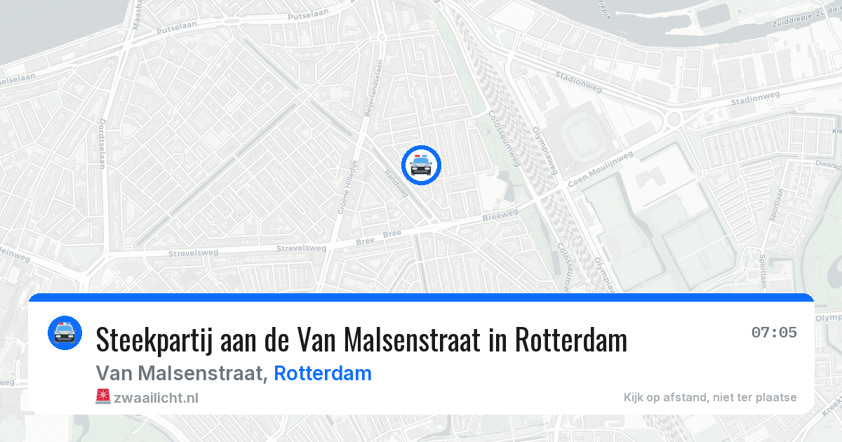 Steekpartij aan de Van Malsenstraat in Rotterdam — 8 jun 2026