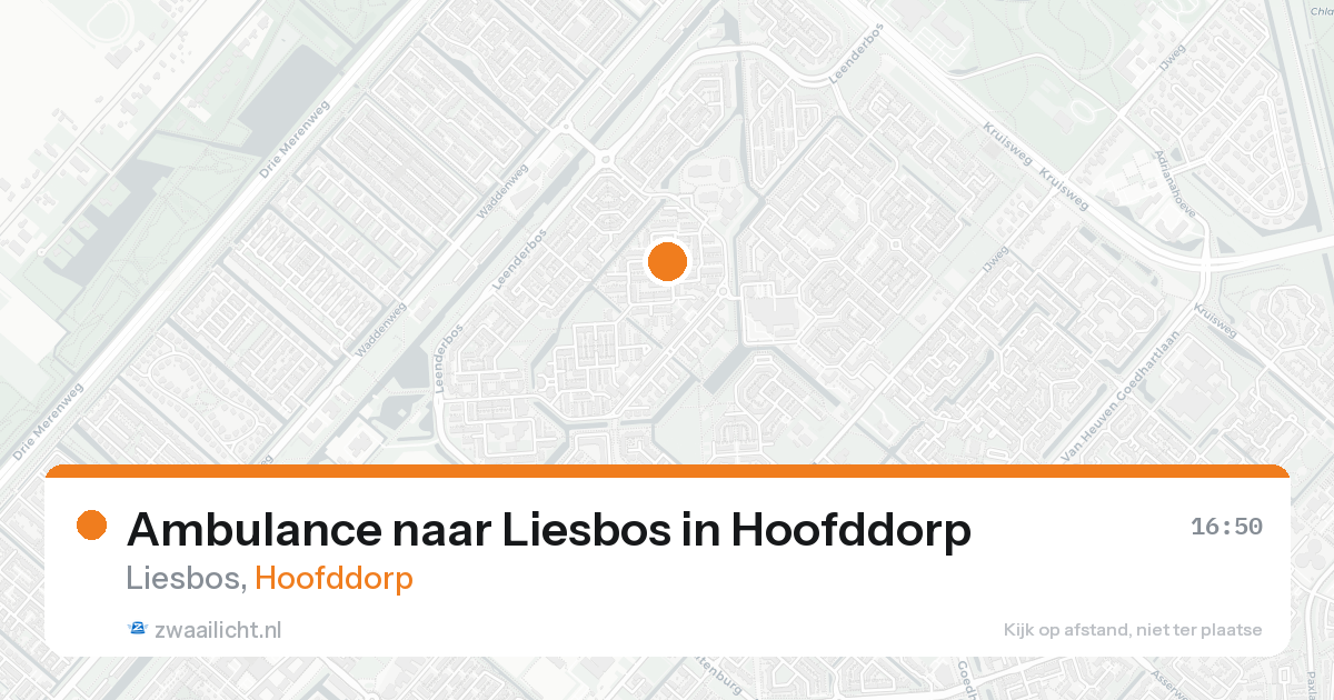 Ambulance naar Liesbos in Hoofddorp — 23 aug 2026
