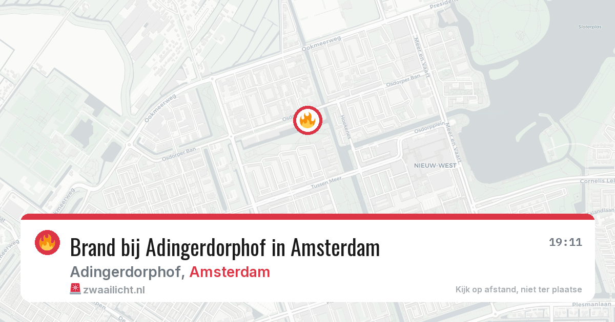 Brand bij Adingerdorphof in Amsterdam — 6 jun 2026