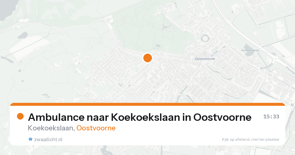 Ambulance naar Koekoekslaan in Oostvoorne — 20 aug 2026