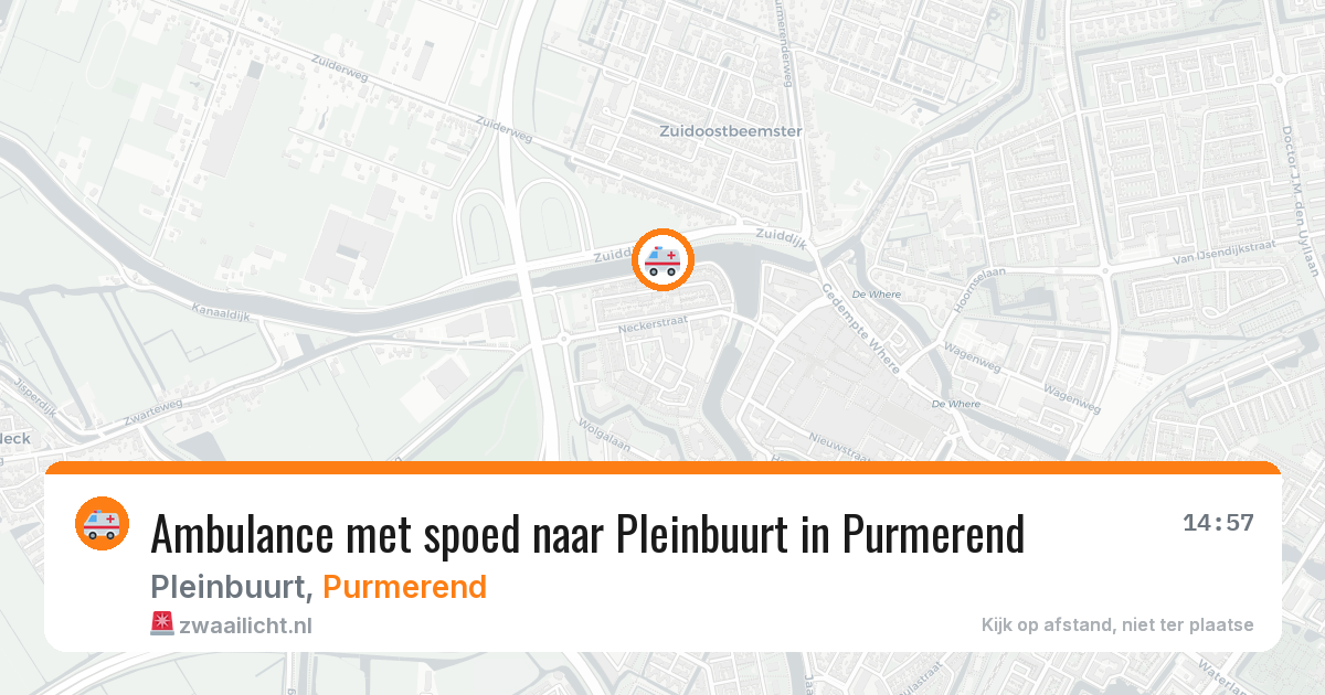 Ambulance met spoed naar Pleinbuurt in Purmerend — 21 jul 2026