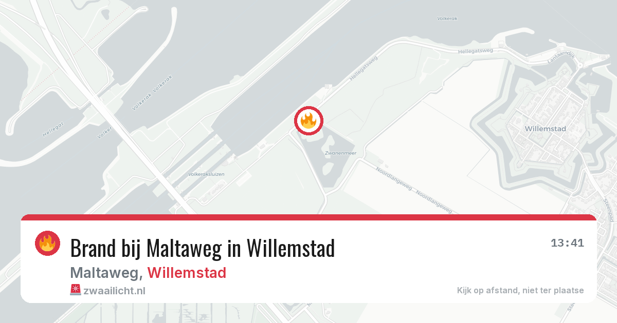 Brand bij Maltaweg in Willemstad — 13 jun 2026