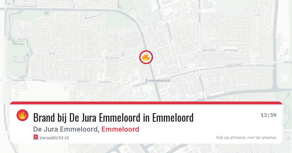 Brand bij De Jura Emmeloord in Emmeloord — 17 mei 2026