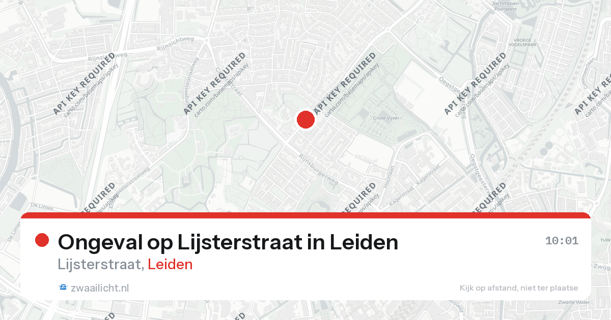 Ongeval op Lijsterstraat in Leiden — 14 feb 2026