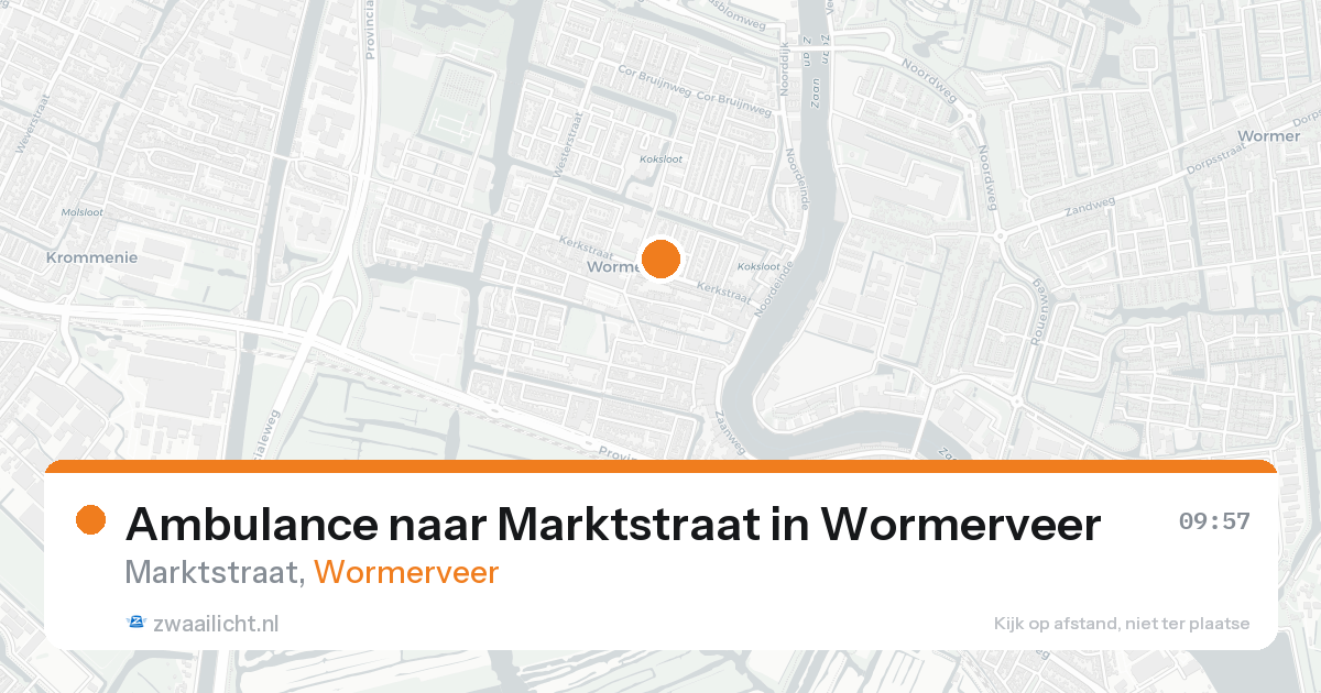 Ambulance naar Marktstraat in Wormerveer — 16 aug 2026