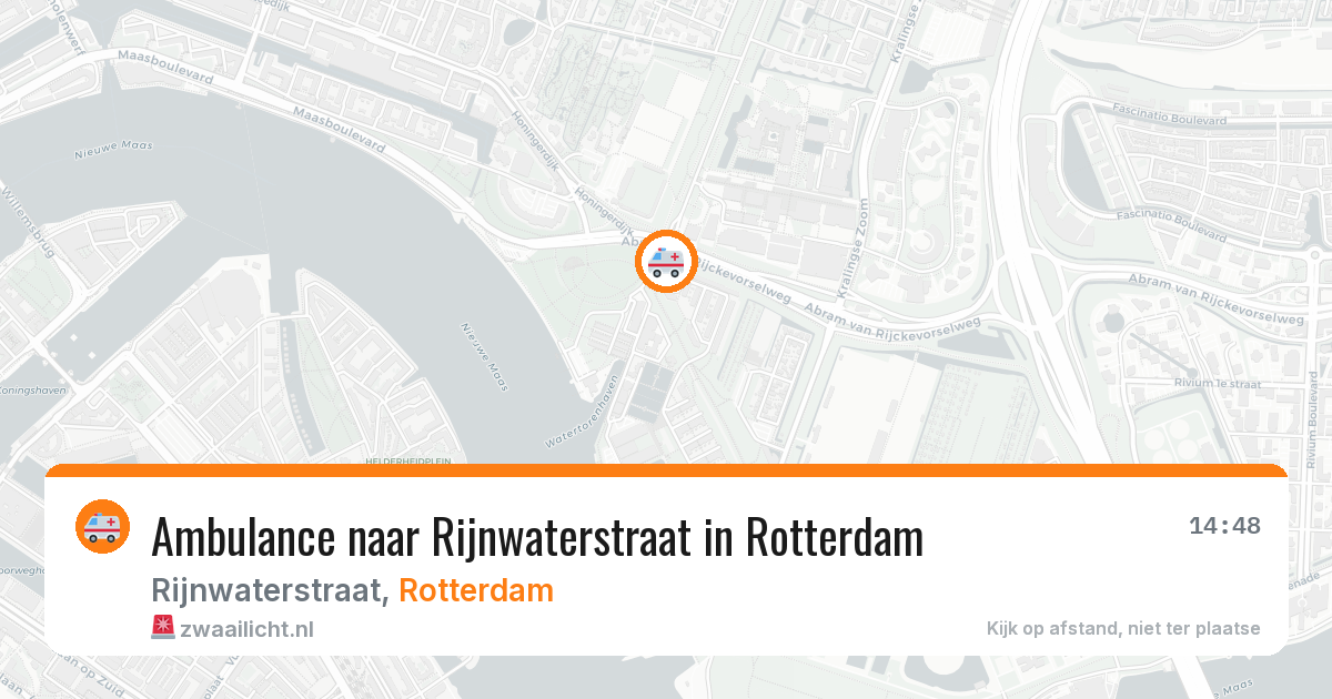 Ambulance naar Rijnwaterstraat in Rotterdam — 29 jun 2026