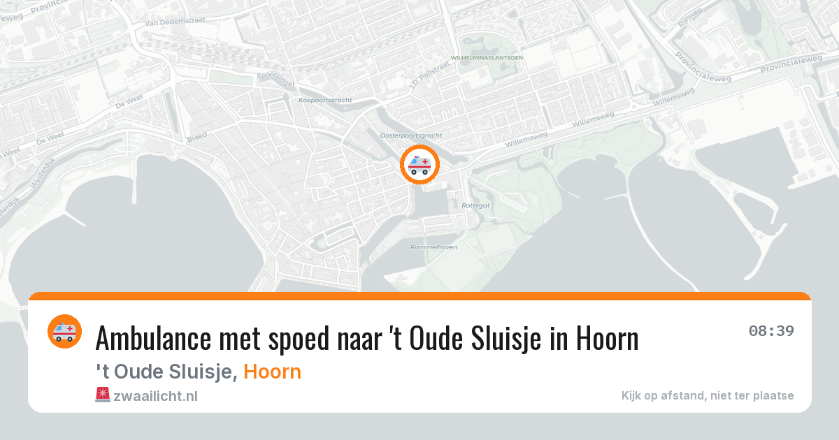 Ambulance met spoed naar 't Oude Sluisje in Hoorn — 12 jun 2026