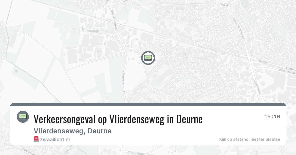 Verkeersongeval op Vlierdenseweg in Deurne — 7 mrt 2026