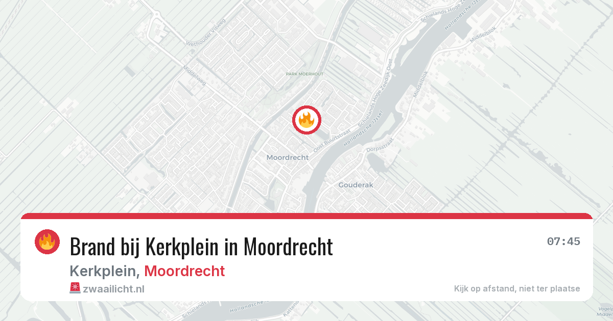 Brand bij Kerkplein in Moordrecht — 28 jun 2026