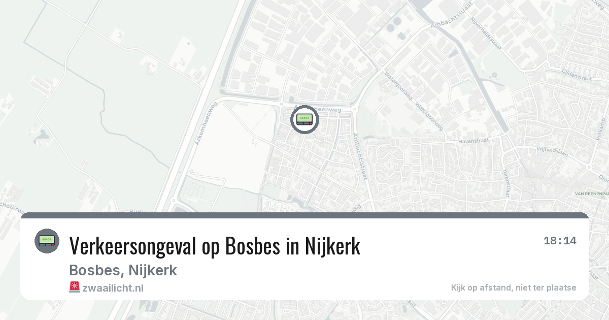 Verkeersongeval op Bosbes in Nijkerk — 6 feb 2026