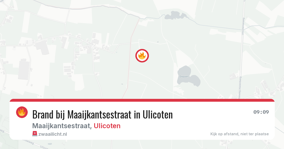 Brand bij Maaijkantsestraat in Ulicoten — 7 apr 2026