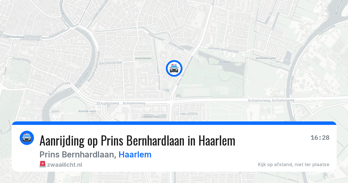 Aanrijding op Prins Bernhardlaan in Haarlem — 24 mrt 2026