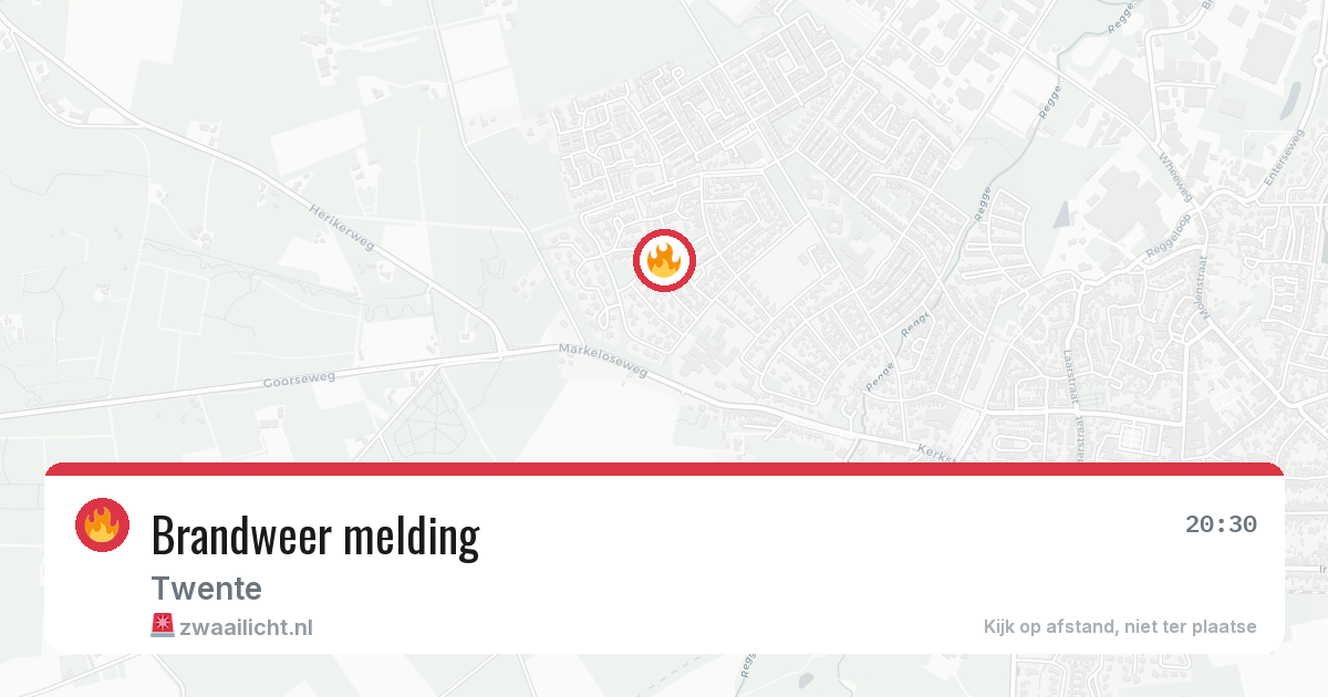 Brandweer melding — 20 mei 2026