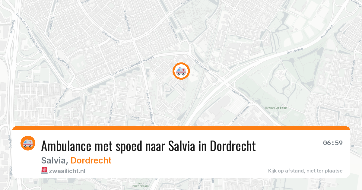 Ambulance met spoed naar Salvia in Dordrecht — 19 mei 2026