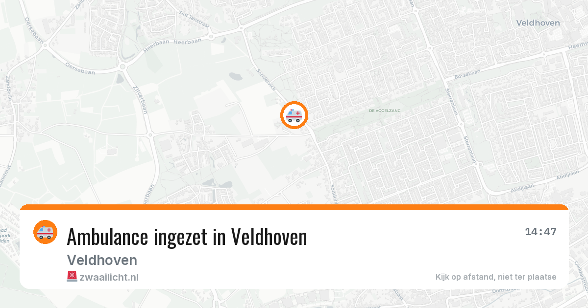 Ambulance ingezet in Veldhoven — 10 aug 2026