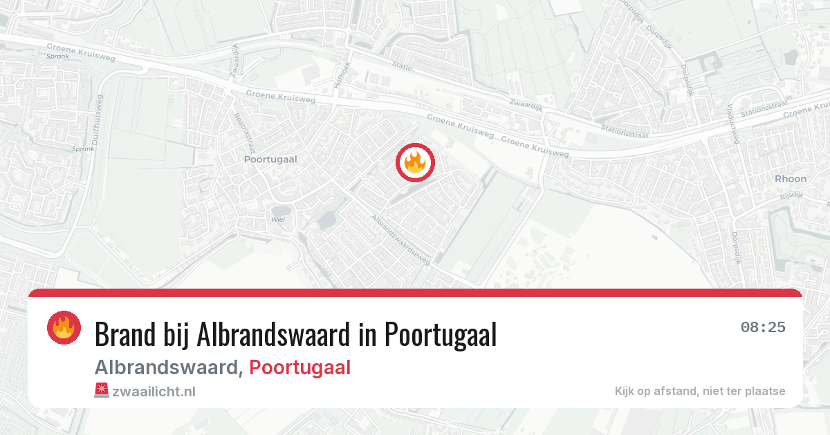 Brand bij Albrandswaard in Poortugaal — 13 aug 2026