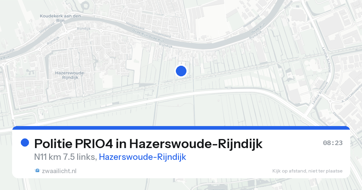 Politie PRIO4 in Hazerswoude-Rijndijk — 21 aug 2026 | 🚨 Zwaailicht.nl