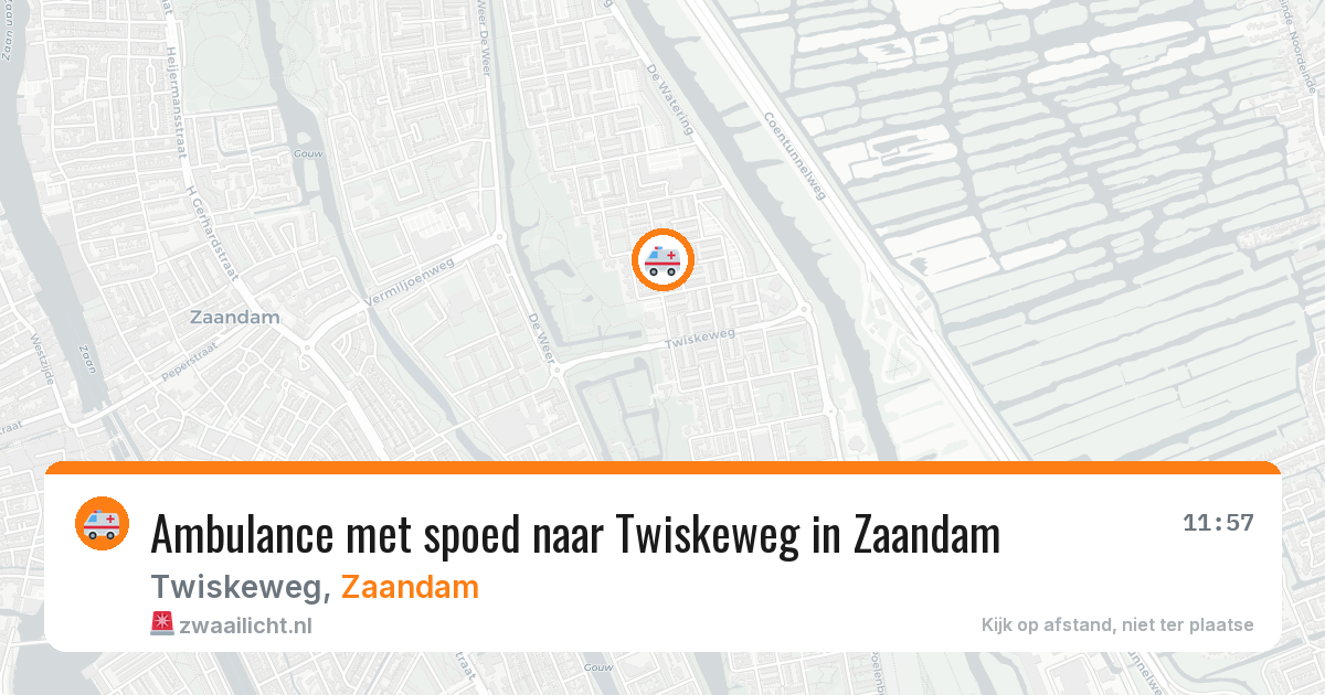 Ambulance met spoed naar Twiskeweg in Zaandam — 13 aug 2026